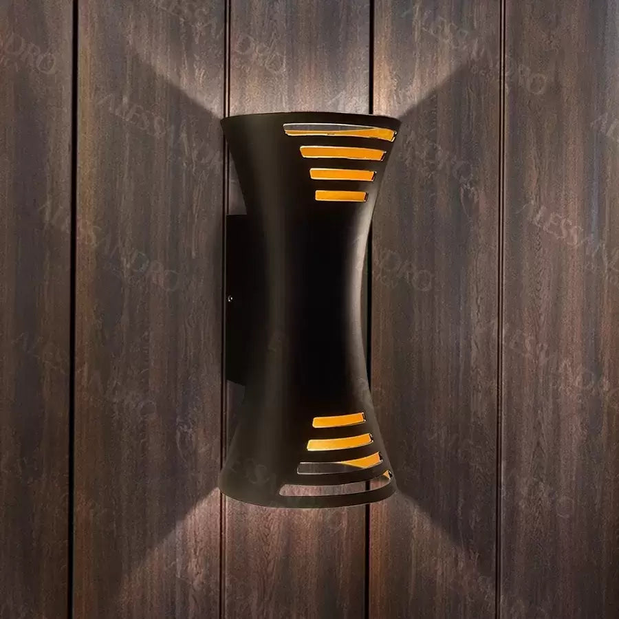 Brycen Outdoor LED Wall Light 10W Gold Black Outdoor Wall Lights Default Title Alessandro Design