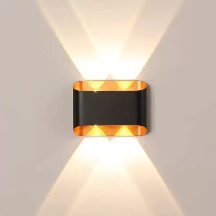 Exterior LED wall light Ellis 4W Gold Black Outdoor wall lights Default Title Alessandro Design