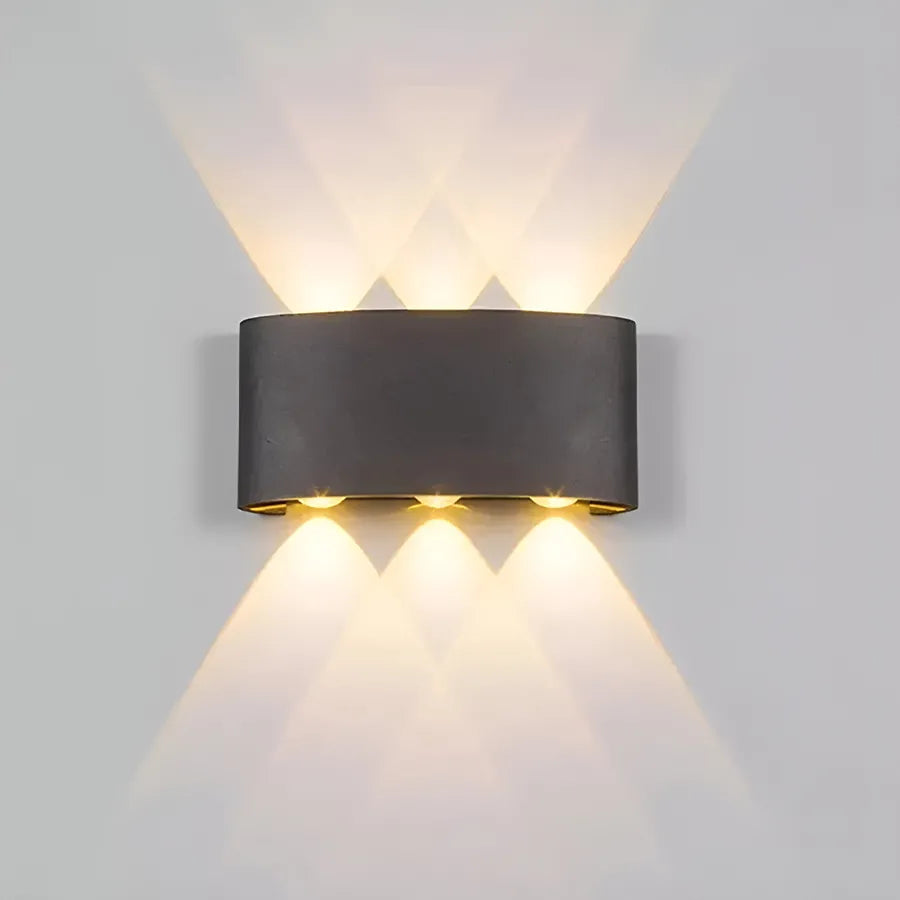 Fantas Outdoor and Indoor LED Wall Lamp, 6 Sources x 1W, IP65, Metallic, Black, 3000K Outdoor Wall Lamps Default Title Alessandro Design