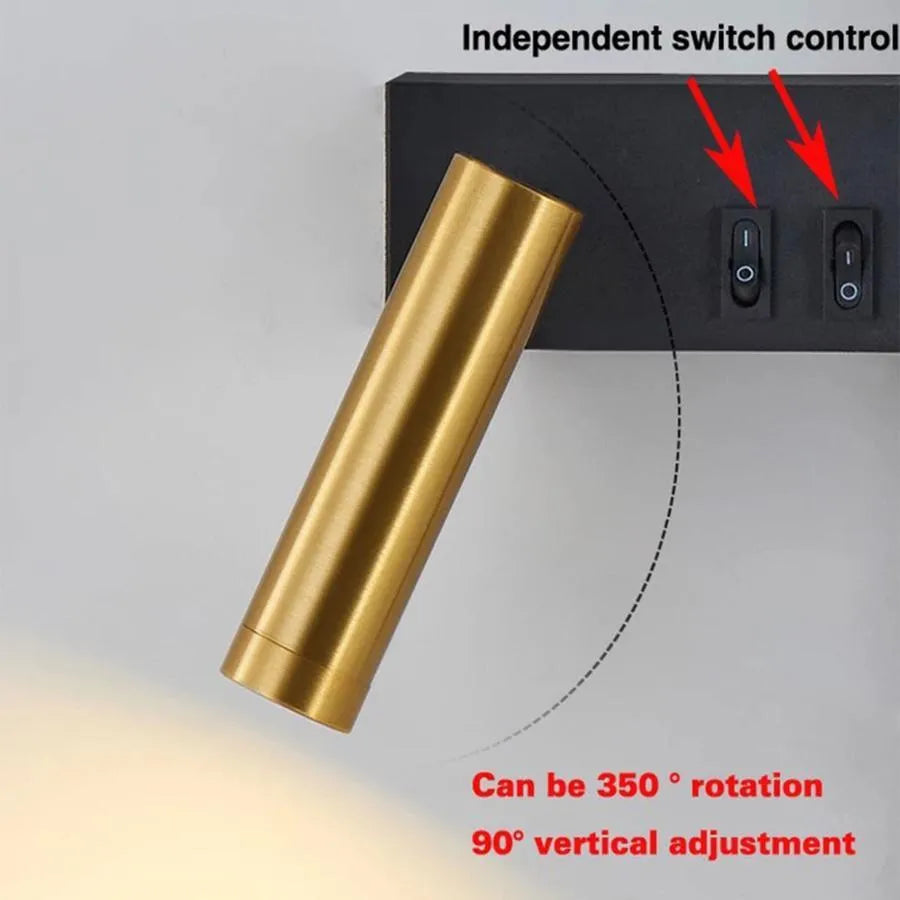 LED Glory 9W Black Gold Wall Light Outdoor Wall Lights Default Title Alessandro Design