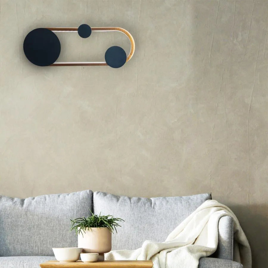 Gruvix LED wall light, 26W, Gold with Black, Cold/Warm/Neutral Light Indoor wall lights Default Title Alessandro Design