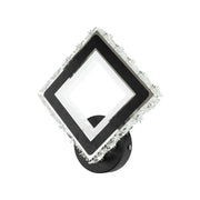 TERRANO LED Wall Light with Crystals, Square, 24W, Cold/Warm/Neutral Light, Black & Stainless Steel Indoor Wall Lights Default Title Alessandro Design