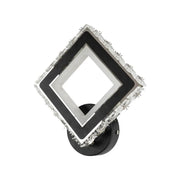 TERRANO LED Wall Light with Crystals, Square, 24W, Cold/Warm/Neutral Light, Black & Stainless Steel Indoor Wall Lights Default Title Alessandro Design