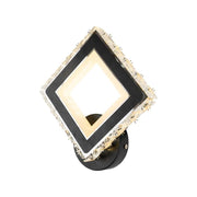 TERRANO LED Wall Light with Crystals, Square, 24W, Cold/Warm/Neutral Light, Black & Stainless Steel Indoor Wall Lights Default Title Alessandro Design