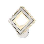 TERRANO LED Wall Light with Crystals, Square, 24W, Cold/Warm/Neutral Light, White & Stainless Steel Indoor Wall Lights Default Title Alessandro Design