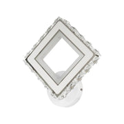 TERRANO LED Wall Light with Crystals, Square, 24W, Cold/Warm/Neutral Light, White & Stainless Steel Indoor Wall Lights Default Title Alessandro Design