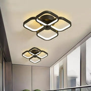 LED Chandelier VERTEX Tesser 34W, 4 Squares, Cold/Warm/Neutral light, Black LED Chandeliers Default Title Alessandro Design