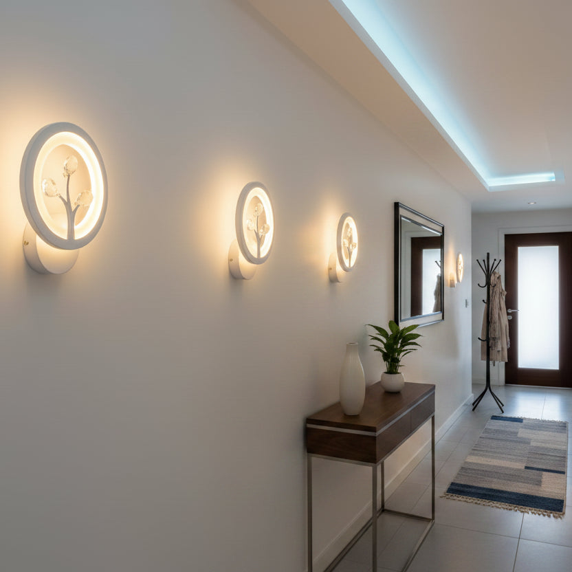 DAISY LED wall light, 14W, Cold/Warm/Neutral Light, White with Crystal Indoor wall lights Default Title Alessandro Design