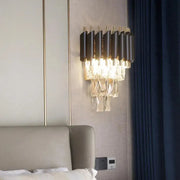 Crystal Chandelier Light VERSAILLES Piccolo, 2xE14, Black Indoor Wall Lights Default Title Alessandro Design