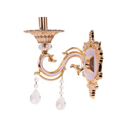 Wall lamp Nicholas, 1xE14, Lilac with Gold, Metal and Crystal Interior wall lights Default Title Alessandro Design