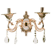 Wall lamp Nicholas, 2XE14, Gold, Metal and Crystal Indoor wall lights Default Title Alessandro Design