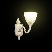 Rustic COTTAGE wall light, 1xE27, White, Metal and Glass Indoor wall lights Default Title Alessandro Design