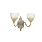 Rustic COTTAGE wall light, 2xE27, White, Metal and Glass Indoor wall lights Default Title Alessandro Design