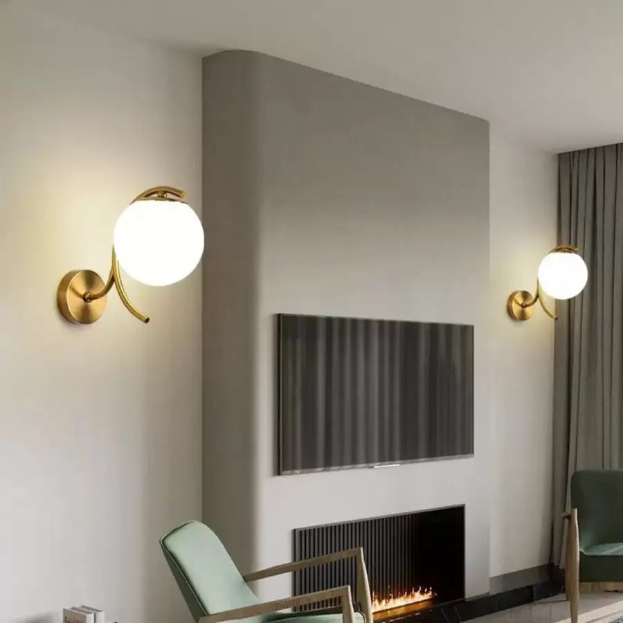 Stylie wall lamp 1x E27 White Gold Indoor wall lamp Default Title Alessandro Design