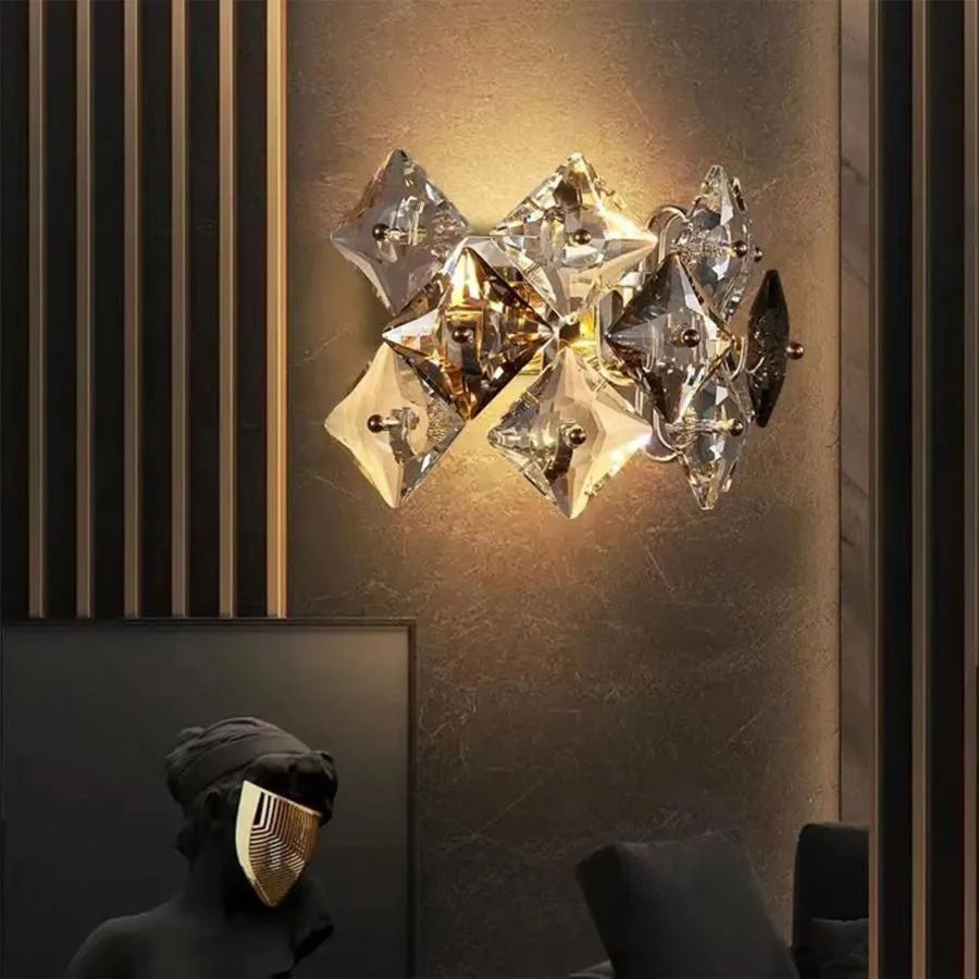 Wall lamp Yasmina 2xE14, Metal and Crystal, Chrome Interior wall lights Default Title Alessandro Design