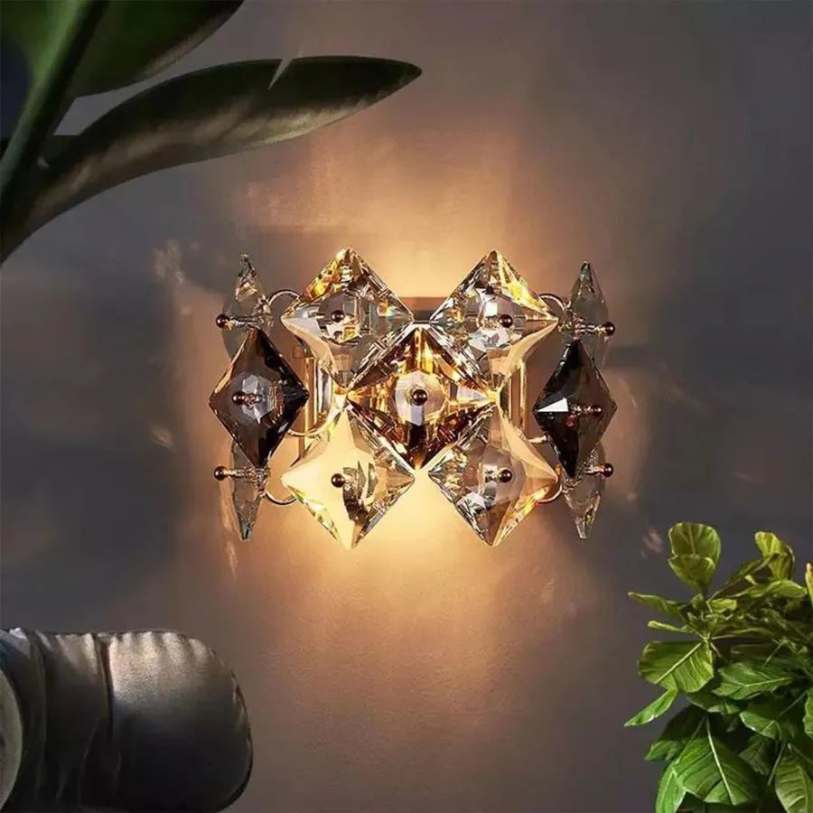 Wall lamp Yasmina 2xE14, Metal and Crystal, Chrome Interior wall lights Default Title Alessandro Design