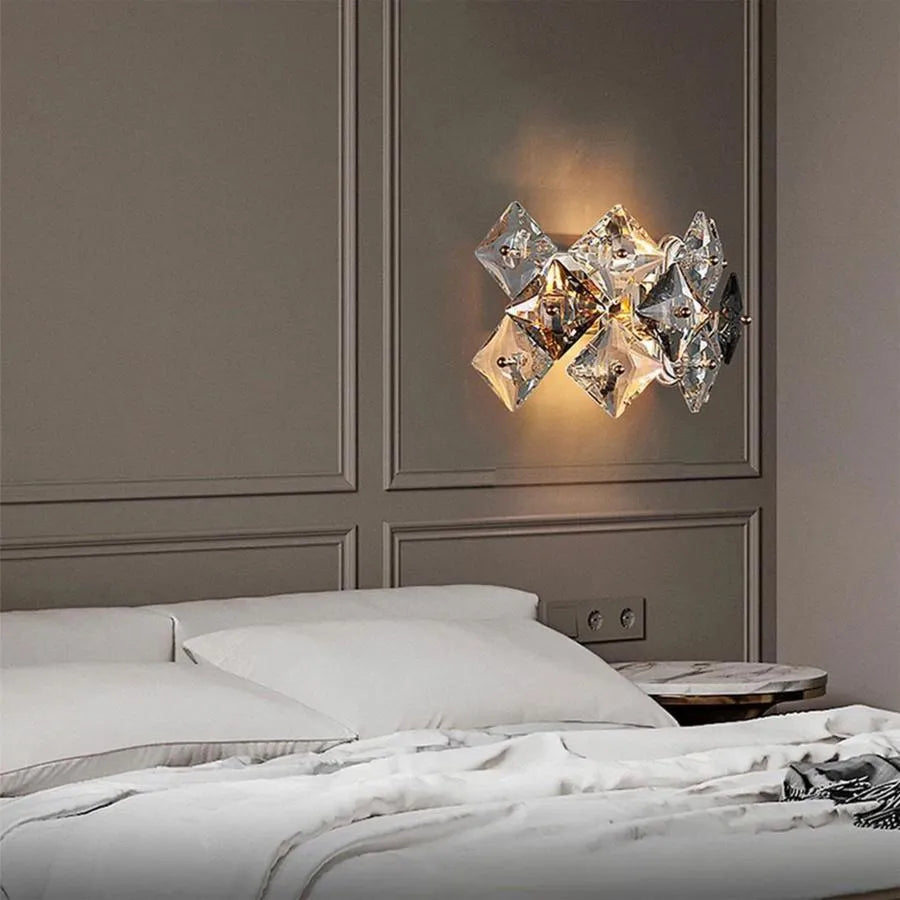 Zarina wall lamp 2xE14, Metal and Crystal, Gold Indoor wall lamp Default Title Alessandro Design