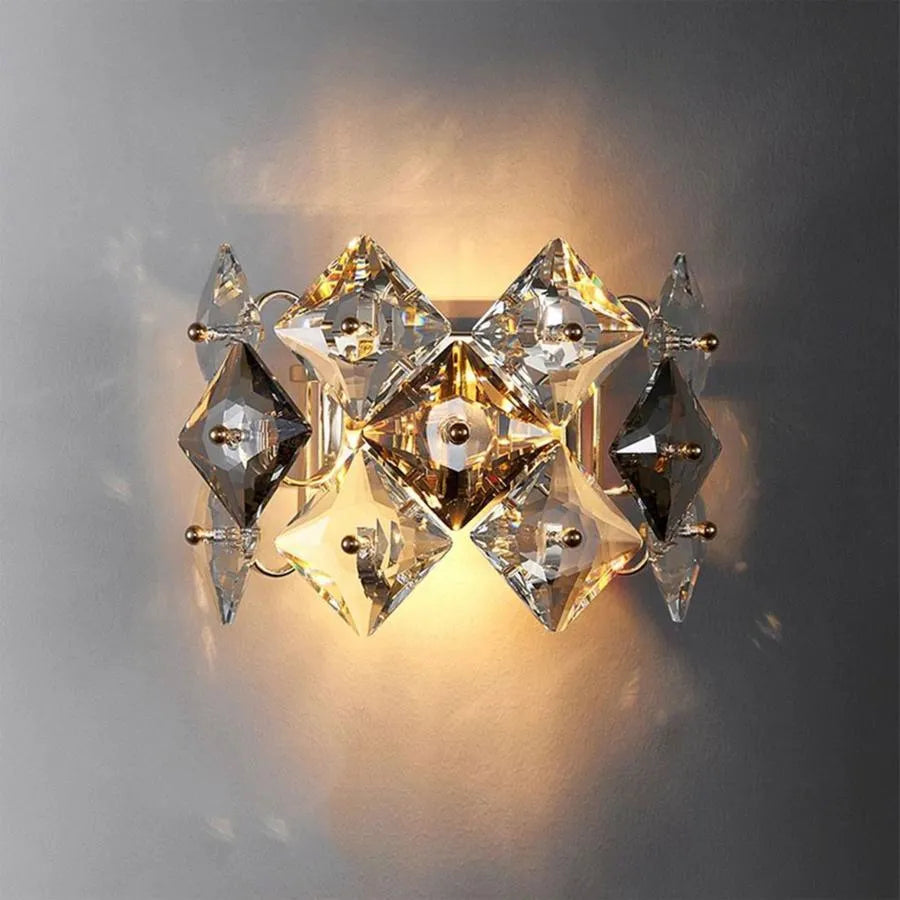 Zarina wall lamp 2xE14, Metal and Crystal, Gold Indoor wall lamp Default Title Alessandro Design