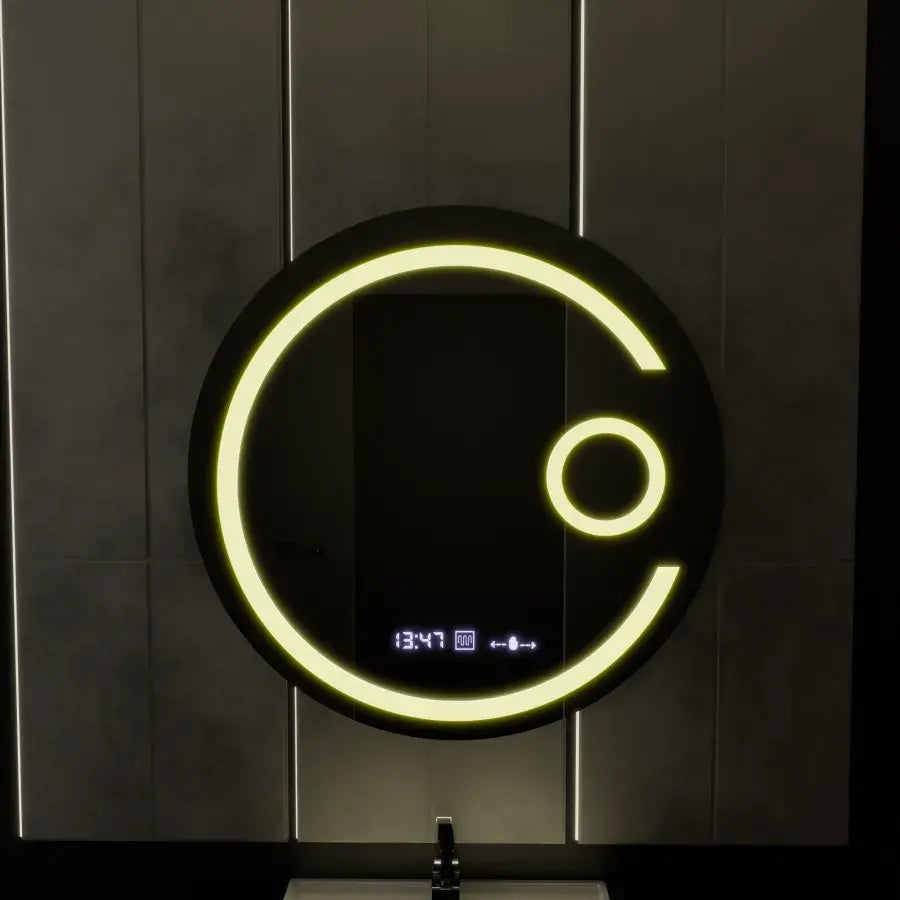 LED Round Mirror, 60cm, Visio MotionGlow Marcello, De-fogging System, Clock & Thermometer, Cosmetic Magnifier, Dimmable Mirrors Marcello Default Title Alessandro Design