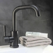 Sink Faucet with Rotating Spout, Black, SUS304 Stainless Steel, LY008C Bathroom Faucets Default Title Alessandro Design