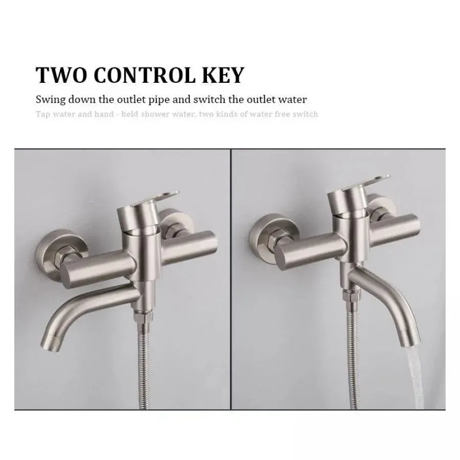 Bathroom Faucet, SUS304 Stainless Steel, Satin, N/LY0C1 Faucets & Shower Columns Default Title Alessandro Design