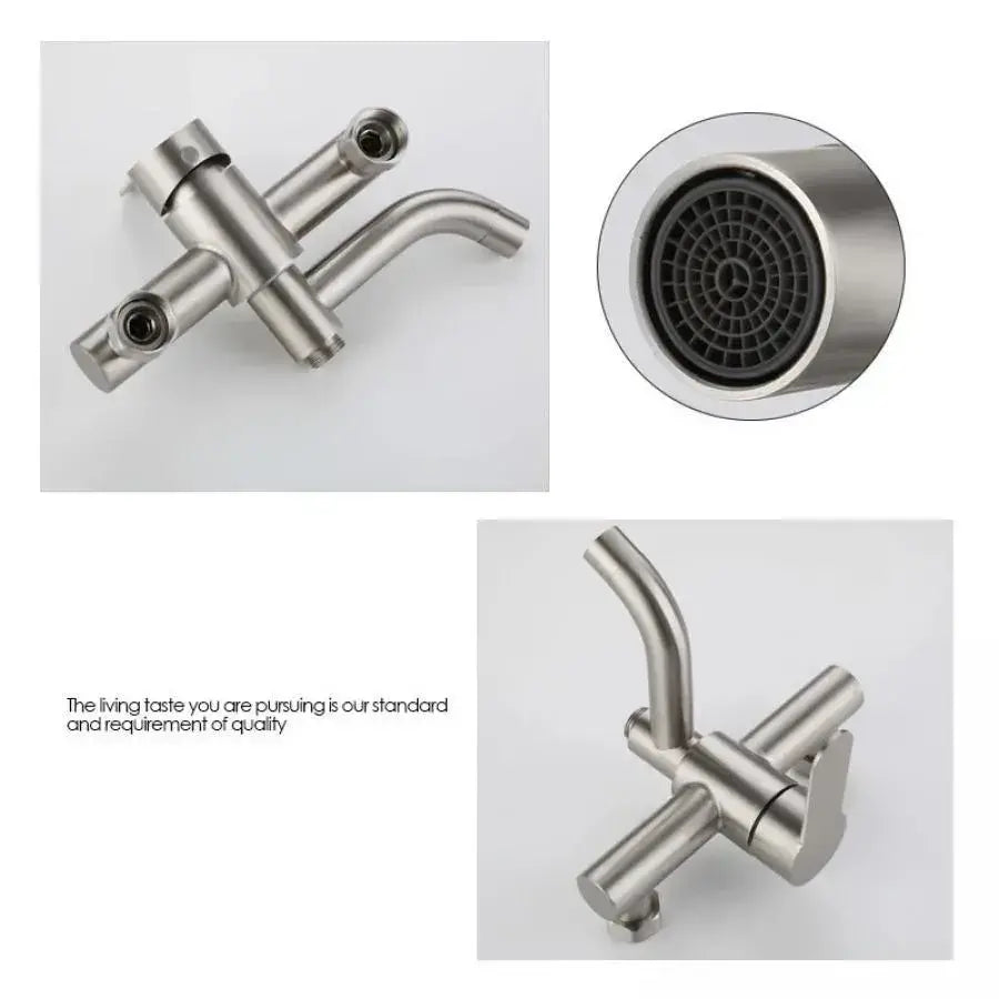 Bathroom Faucet, SUS304 Stainless Steel, Satin, N/LY0C1 Faucets & Shower Columns Default Title Alessandro Design