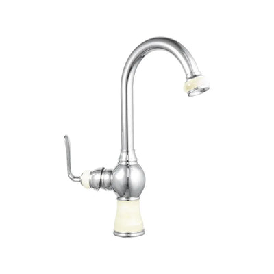 Kitchen Faucet, Sanitary Brass, Chrome with Jade Imitation, WZY/308