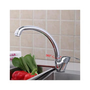Glossy Chrome Kitchen Faucet LB00C, Pivoting Swan Faucet, Ceramic Cartridge, Complete Set with Connections and Fixing System Kitchen Faucets Default Title Alessandro Design