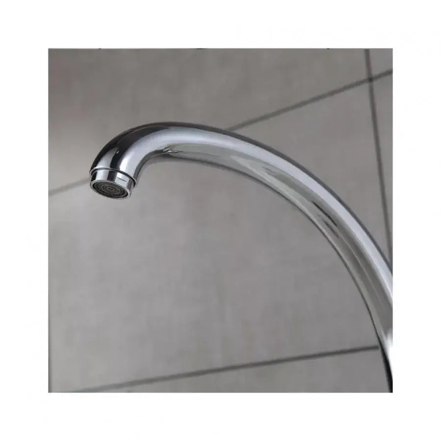 Glossy Chrome Kitchen Faucet LB00C, Pivoting Swan Faucet, Ceramic Cartridge, Complete Set with Connections and Fixing System Kitchen Faucets Default Title Alessandro Design