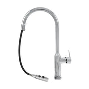 Kitchen Faucet with Extractable Shower Brass Sanitary Silver CF/1035/C Kitchen Faucets Default Title Alessandro Design