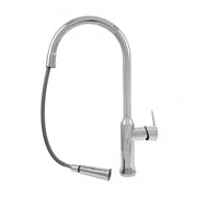 Kitchen Faucet with Extractable Shower Brass Sanitary Silver CF/1035/C1 Kitchen Faucets Default Title Alessandro Design