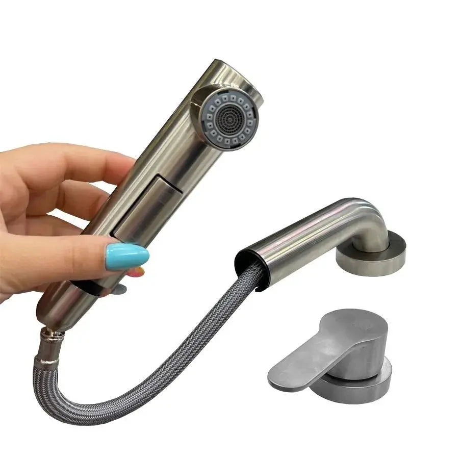 Kitchen Faucet with Extractable Shower Stainless Steel Silver YSQ/106 Kitchen Faucets Default Title Alessandro Design