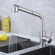 Kitchen faucet with pull-out shower Starke CF019, single lever, stainless steel, ceramic cartridge, satin finish Kitchen Faucets Default Title Alessandro Design
