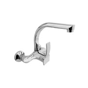 Wall Mounted Kitchen Faucet with Rotating Spout Silver Alloy Kitchen Faucets Default Title Alessandro Design