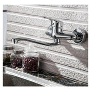 Wall Mounted Kitchen Faucet with Rotating Spout, Alloy, Chrome, PM018 Kitchen Faucets Default Title Alessandro Design