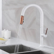 Kitchen Faucet with Extractable Shower, Sanitary Brass, White, CF/1035/A Kitchen Faucets Default Title Alessandro Design