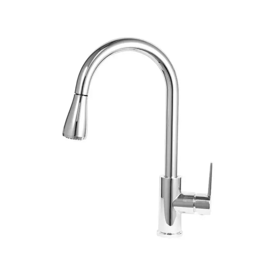 Kitchen Faucet with Extractable Shower, Sanitary Brass, Chrome, CF022S Kitchen Faucets Default Title Alessandro Design
