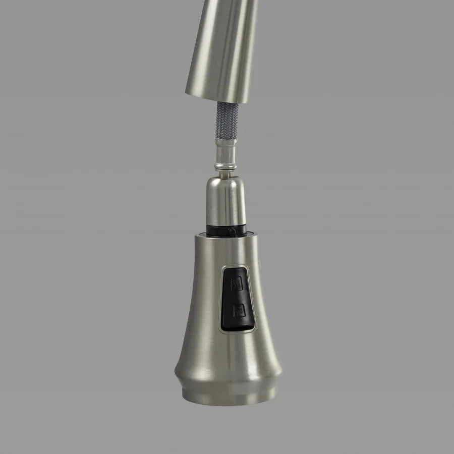 Kitchen Faucet with Extractable Shower, Sanitary Brass, Chrome, W054 Kitchen Faucets Default Title Alessandro Design