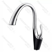 Kitchen Faucet with Extractable Shower, Sanitary Brass, Chrome, W058 Kitchen Faucets Default Title Alessandro Design
