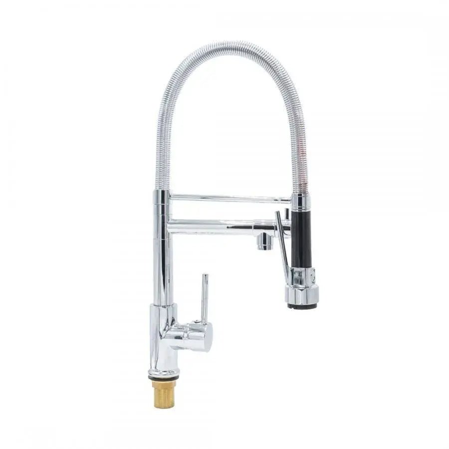 Kitchen Faucet with Extractable Shower, Stainless Steel and Chrome Brass, YD/301 Kitchen Faucets Default Title Alessandro Design