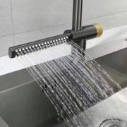 Kitchen faucet with pull-out gray stainless steel shower with waterfall function YB1500N Kitchen faucets Default Title Alessandro Design