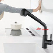 Kitchen Faucet with Extractable Shower, SUS304 Stainless Steel, Black, HS004 Kitchen Faucets Default Title Alessandro Design