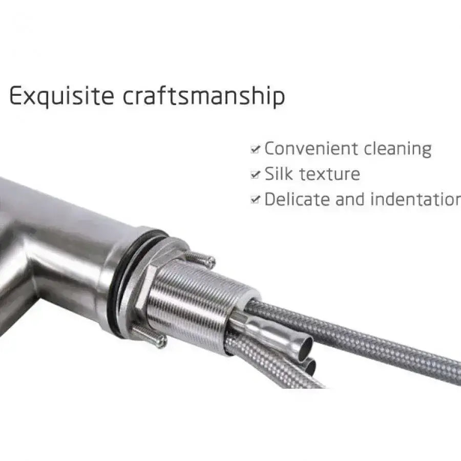 Kitchen Faucet with Extractable Shower, SUS304 Stainless Steel, Satin, CF018 Kitchen Faucets Default Title Alessandro Design
