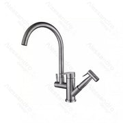 Kitchen Faucet with Extractable Shower, SUS304 Stainless Steel, Satin, CF034 Kitchen Faucets Default Title Alessandro Design