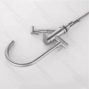 Kitchen Faucet with Extractable Shower, SUS304 Stainless Steel, Satin, CF034 Kitchen Faucets Default Title Alessandro Design