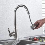 Kitchen Faucet with Extractable Shower, SUS304 Stainless Steel, Satin, YSQ/105 Kitchen Faucets Default Title Alessandro Design