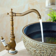 Swan Neck Kitchen Faucet, Metal, Antique Gold, OD/2047 Kitchen Faucets Default Title Alessandro Design