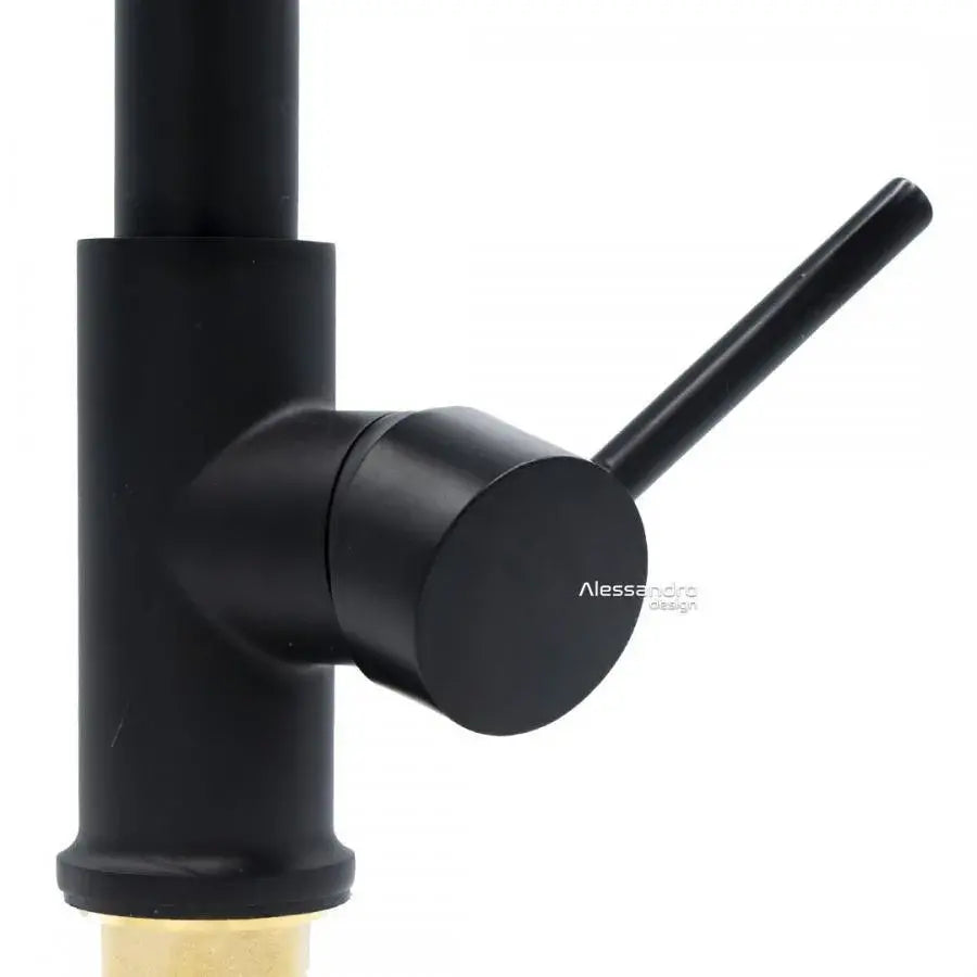 Kitchen Faucet, Stainless Steel and Black Brass, YD/302 Kitchen Faucets Default Title Alessandro Design