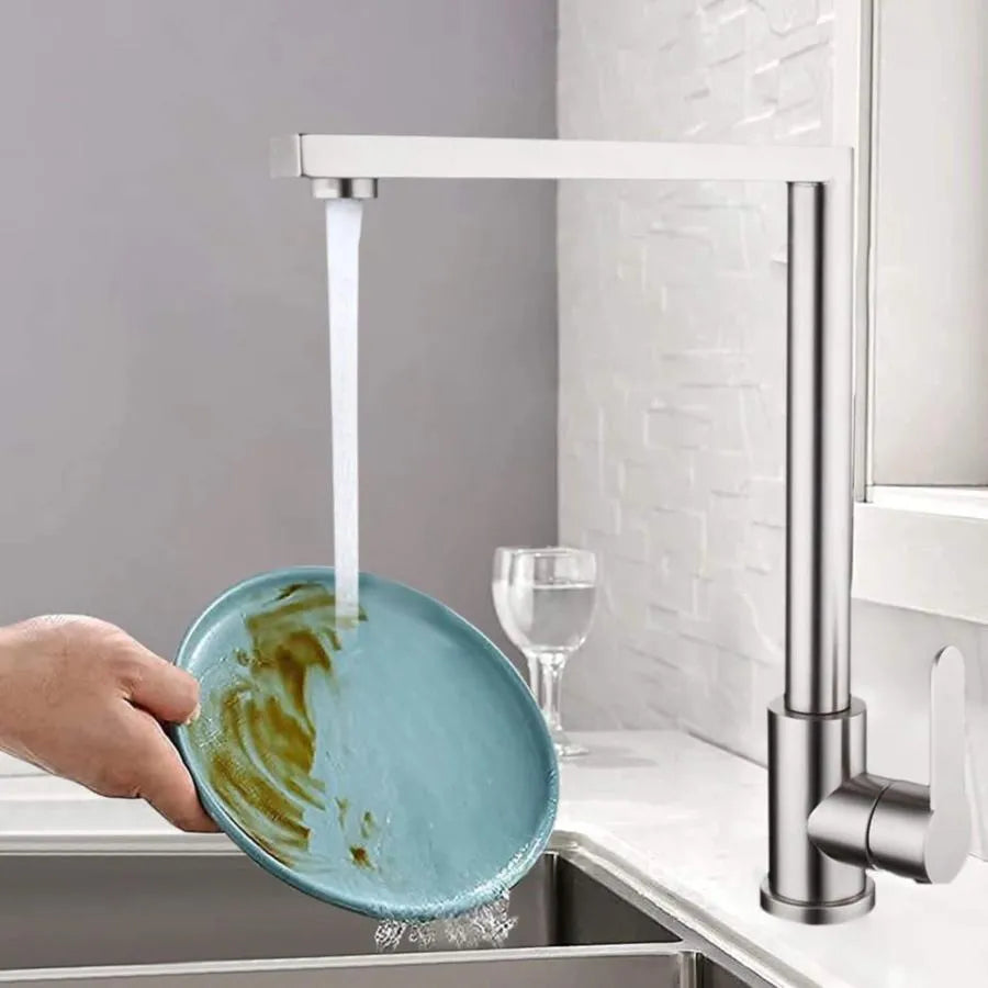 Stainless Steel Kitchen Faucet Silver Kitchen Faucets Default Title Alessandro Design