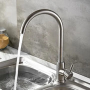 Single lever kitchen faucet Pivoting faucet Ceramic cartridge Satin stainless steel Connections Fixing kit included CF001 Kitchen faucets Default Title Alessandro Design